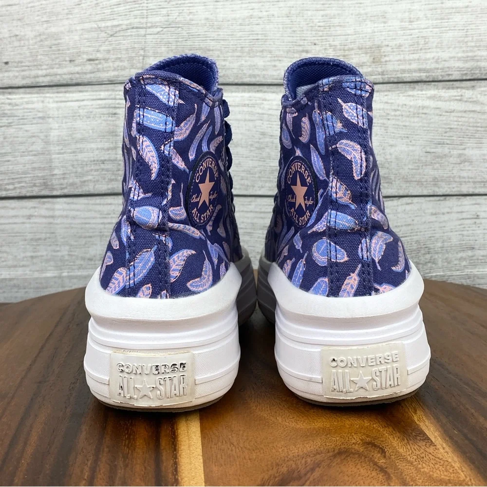 Converse Chuck Taylor All Star Move Platform High Feathers A01515C Womens Sz 5.5